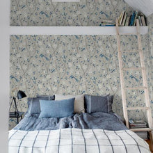 Load image into Gallery viewer, Schumacher Paradise Birds Wallpaper 6143 / Turquoise Shimmer