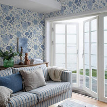 Load image into Gallery viewer, Schumacher Alicia Wallpaper 6144 / Blue And White