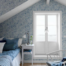 Load image into Gallery viewer, Schumacher Nocturne Wallpaper 6145 / Blue And White