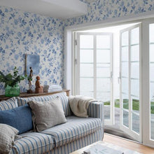 Load image into Gallery viewer, Schumacher Blomslinga Wallpaper 6146 / Blue And White