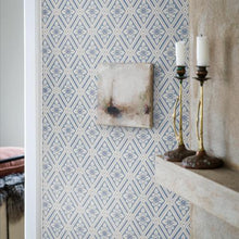 Load image into Gallery viewer, Schumacher Ester Wallpaper 6148 / Blue And White
