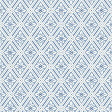 Load image into Gallery viewer, Schumacher Ester Wallpaper 6148 / Blue And White