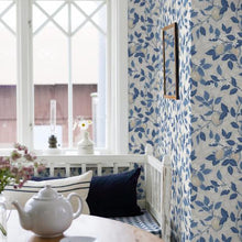 Load image into Gallery viewer, Schumacher Citronträd Wallpaper 6149 / Taupe And Blue