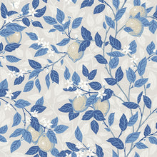 Load image into Gallery viewer, Schumacher Citronträd Wallpaper 6149 / Taupe And Blue