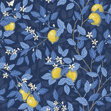 Load image into Gallery viewer, Schumacher Citronträd Wallpaper 6151 / Midnight And Yellow