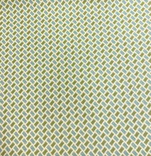 Load image into Gallery viewer, 2.5 Yards Brunschwig &amp; Fils New Briquetage Aqua Lime Cotton Indoor Outdoor Upholstery Fabric STA 6324