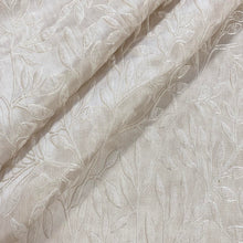 Load image into Gallery viewer, Cream Ivory Beige Leaf Botanical Drapery Fabric