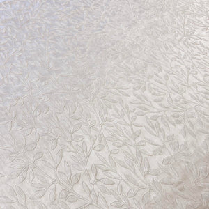 Cream Ivory Beige Leaf Botanical Drapery Fabric