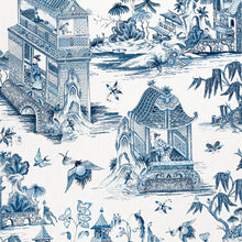 Load image into Gallery viewer, Set of Two Made to Order Thibaut Grand Palace Chinoiserie Side Drapery Panels