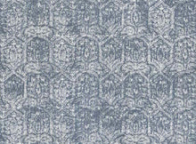 Load image into Gallery viewer, Cotton Viscose Linen Chambray Blue White Batik Print Upholstery Drapery Fabric