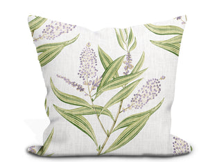 Botanical Thibaut Willow Tree Soft Blue Throw Pillow Cover