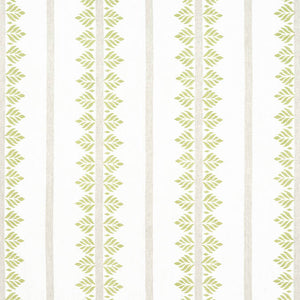 Set of Two Made to Order Thibaut Fern Stripe Side Drapery Panels