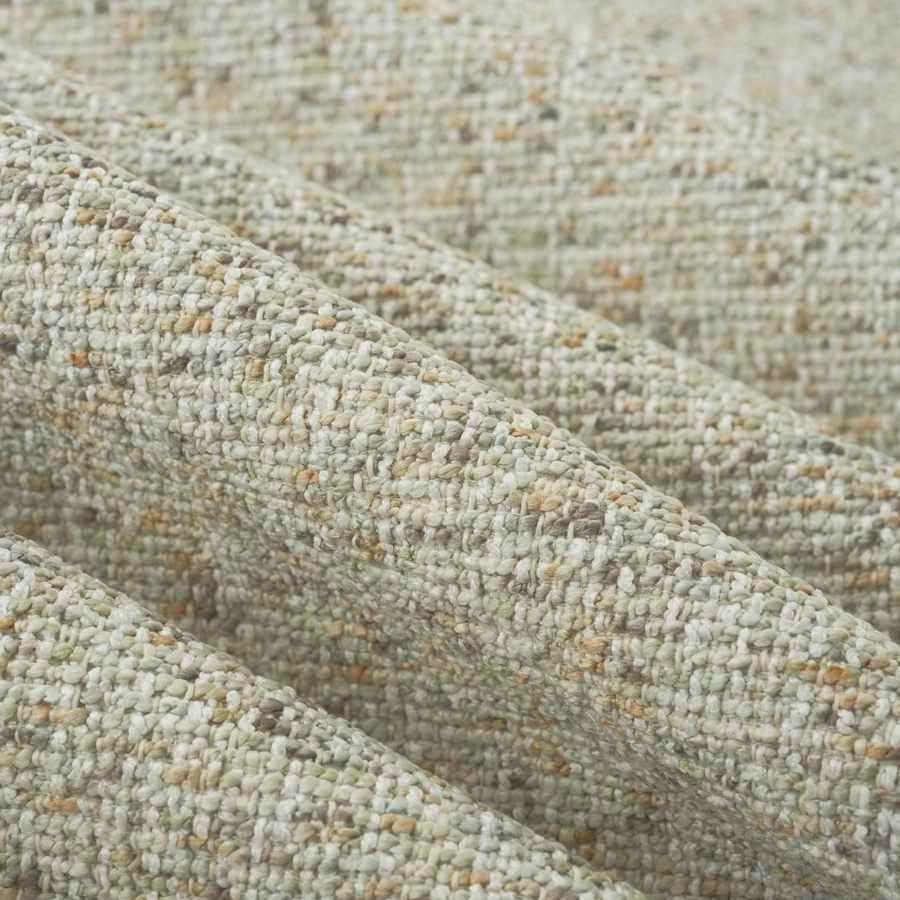 White Grey Mustard  Beige Tweed Upholstery Fabric