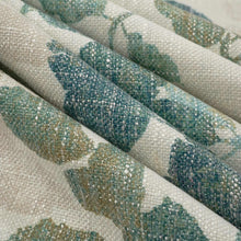 Load image into Gallery viewer, Cream Beige Sage Green Floral Upholstery Drapery Fabric FB