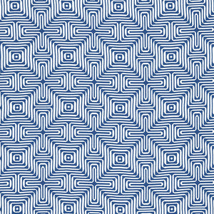 Schumacher Amazing Maze Indoor/Outdoor Fabric 65320 / Ocean