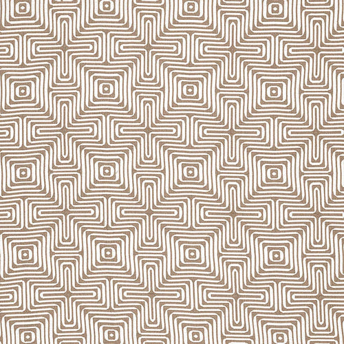 Schumacher Amazing Maze Indoor/Outdoor Fabric 65323 / Sand
