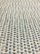 Load image into Gallery viewer, Designer Heavy Duty Water Stain Resistant Teal Blue Brown Cream Tweed Upholstery Fabric STA 5133