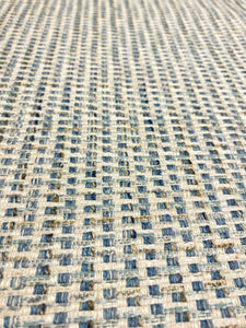 Designer Heavy Duty Water Stain Resistant Teal Blue Brown Cream Tweed Upholstery Fabric STA 5133