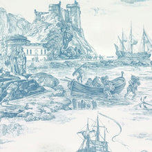 Load image into Gallery viewer, Pair of Custom Made Schumacher Marine Toile Pillow Covers - Both Sides