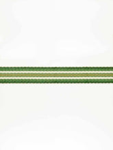 Load image into Gallery viewer, 2&quot; Wide Ivory Green Stripe Drapery Tape Trim