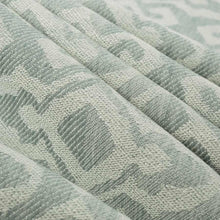 Load image into Gallery viewer, Cotton Linen Seafoam Blue Ethnic Ikat Upholstery Drapery Fabric FB