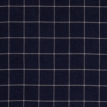 Load image into Gallery viewer, SCHUMACHER BANCROFT WOOL PLAID FABRIC 66774 / NAVY
