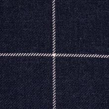 Load image into Gallery viewer, SCHUMACHER BANCROFT WOOL PLAID FABRIC 66774 / NAVY