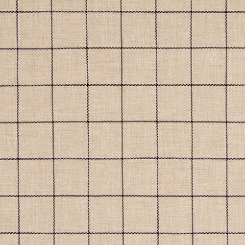 SCHUMACHER BANCROFT WOOL PLAID FABRIC 66775 / IVORY