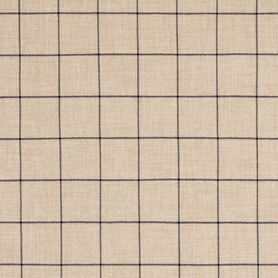 Schumacher Bancroft Wool Plaid Fabric Ivory | Fabric Bistro