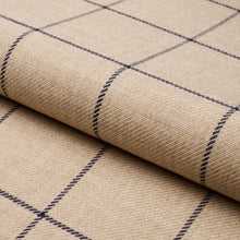Load image into Gallery viewer, SCHUMACHER BANCROFT WOOL PLAID FABRIC 66775 / IVORY