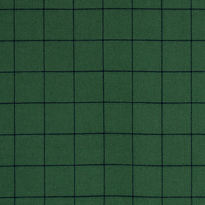 SCHUMACHER BANCROFT WOOL PLAID FABRIC 66776 / GREEN