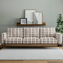 Load image into Gallery viewer, Heavy Duty Brown Grey Stripe Ethnic Geometric Upholstery Fabric