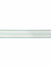 Load image into Gallery viewer, 2&quot; Wide Ivory Aqua Blue Embroidered Drapery Tape Trim