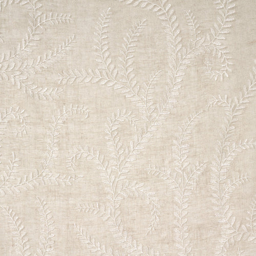 Schumacher Boboli Embroidered Sheer Fabric 67761 / Linen