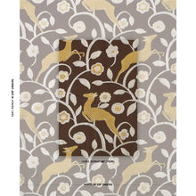 Load image into Gallery viewer, Schumacher Les Gazelles Au Bois Fabric 68912 / Chocolate