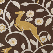 Load image into Gallery viewer, Schumacher Les Gazelles Au Bois Fabric 68912 / Chocolate