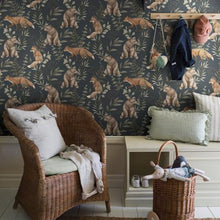 Load image into Gallery viewer, Schumacher Wild Forest Wallpaper 6920 / Midnight