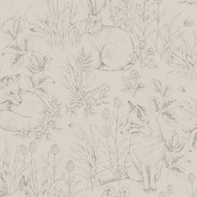 Load image into Gallery viewer, Schumacher Forest Friends Wallpaper 6922 / Stone