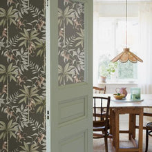 Load image into Gallery viewer, Schumacher Jungle Friends Wallpaper 6935 / Pewter Green
