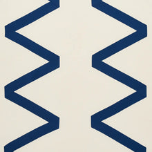 Load image into Gallery viewer, SCHUMACHER LEGERE APPLIQUE FABRIC 69695 / Cobalt on Ivory