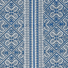 Load image into Gallery viewer, SCHUMACHER TOLEDO EMBROIDERY FABRIC / Navy 69734