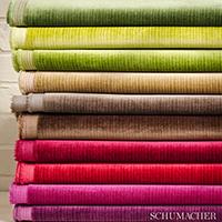 Load image into Gallery viewer, Schumacher Antique Strie Velvet Fabric 69757 / Fuchsia