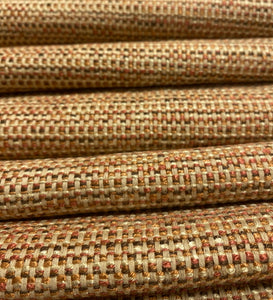 Designer Water & Stain Resistant Woven MCM Mid store Century Modern Mustard Yellow Beige Rusty Red Upholstery Drapery Fabric STA1623