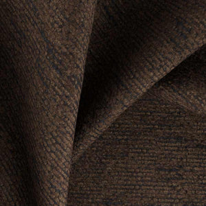 Stain Resistant Heavy Duty MCM Mid Century Modern Tweed Chenille Chocolate Brown Black Upholstery Fabric FB