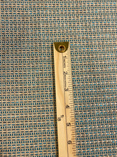 Load image into Gallery viewer, 1.7 Yard Designer Water &amp; Stain Resistant Teal Turquoise Blue Taupe MCM Mid Century Modern Tweed Upholstery Fabric WHS 4633