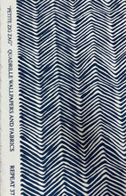 Load image into Gallery viewer, Petite Zig Zag Quadrille China Seas Alan Campbell Navy Blue Suncloth Outdoor Fabric STA 5066