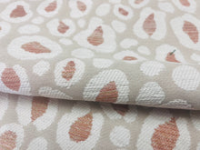 Load image into Gallery viewer, Remnant Thibaut Kenzo Clay Ivory Coral Animal Pattern Cheetah Indoor Outdoor Upholstery Fabric