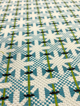 Load image into Gallery viewer, Nobilis Bistro 10827-70 Cyan Blue Green Cream Geometric Upholstery Fabric WHS 5110