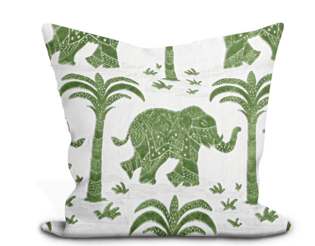 Thibaut Elephant Velvet Pillow