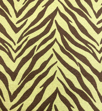 Load image into Gallery viewer, Home Decorator Olive Green Brown Tiger Animal Pattern Chenille Upholstery Fabric Tribal Jungle Tropical WHS 5054